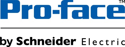 2020 Pro-face Logo | Advantage Industrial Automation Pro-face by Schneider Electric logo (blue Pro-face text with 'by Schneider Electric' below).